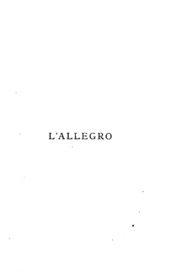 Cover of edition lallegro00miltgoog