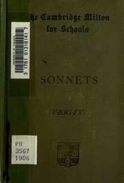 Cover of edition miltonssonnetswi00miltuoft