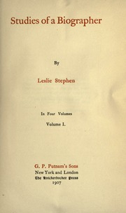 Cover of edition studiesofbiograp01stepiala