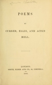 Cover of edition poemsbycurrerell00bron