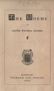 Cover of edition poemsofoliverwendel00holmiala