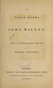 Cover of edition proseworksofjohn00milt