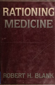 Cover of edition rationingmedicin00blan