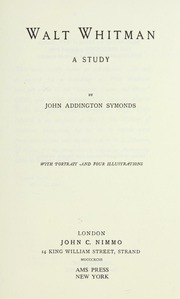 Cover of edition waltwhitmanstudy00symo