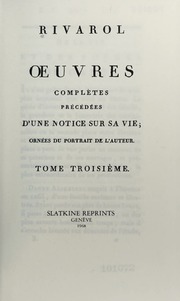 Cover of edition uvrescompletespr0000riva