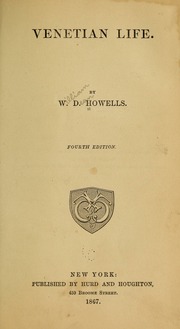 Cover of edition venetianlife00howe