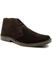 double decker retro mod suede desert boots brown