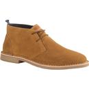 roamers mens mod suede desert boots tan