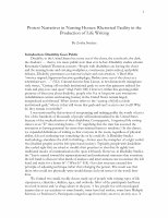 Research paper thumbnail of "Protest Narratives In Nursing Homes: Rhetorical Facility in the Production of Life Writing"