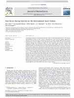 Research paper thumbnail of Foot forces during exercise on the International Space Station