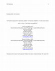 Research paper thumbnail of Full Inclusion Programs for Elementary Students with Learning Disabilities: Can They Meet Student Needs in an Era of High Stakes Accountability?