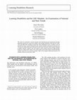 Research paper thumbnail of Learning Disabilities and the LRE Mandate: An Examination of National and State Trends