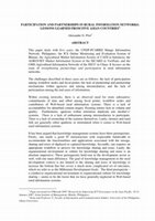 Research paper thumbnail of The Need for Realistic Policies in Participatory Rural Information Networks: Five Asian Countries, Five Cases