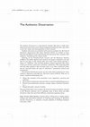 Research paper thumbnail of The Authentic Dissertation - Alternative ways of knowing, research, and representation [PDF 831B] 2008-03-12 Pre-print Part 7 4th Presentation for Don Jacobs. Routledge 