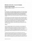 Research paper thumbnail of Metadata and the Arts - the art of metadata [Word 238KB] 