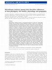 Research paper thumbnail of Microbiome analysis among bats describes influences of host phylogeny, life history, physiology and geography