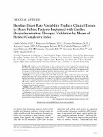 Research paper thumbnail of Baseline Heart Rate Variability Predicts Clinical Events in Heart Failure