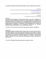 Research paper thumbnail of BLASTING FRAGMENTATION MANAGEMENT USING COMPLEXITY ANALYSIS