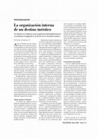 Research paper thumbnail of La organización interna de un destino turístico