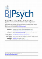 Gender Differences In Reoffending After Discharge From Medium-Secure Units: National Cohort Study In England and Wales Cover Page