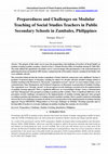 Preparedness and Challenges on Modular Teaching of Social Studies Teachers in Public Secondary Schools in Zambales, Philippines Cover Page