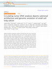 Research paper thumbnail of Circulating tumor DNA analysis depicts subclonal architecture and genomic evolution of small cell lung cancer