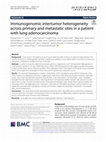 Research paper thumbnail of Immunogenomic Intertumor Heterogeneity Across Primary and Metastatic Sites in a Patient With Lung Adenocarcinoma