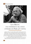 Research paper thumbnail of Luis Mizon. Una experiencia del exilio literario en París