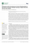 Research paper thumbnail of Viewpoints on the Development of Critical Thinking Skills in the Process of Foreign Language Teaching in Higher Education and the Labor Market