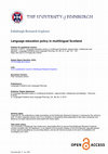 Research paper thumbnail of Language education policy in multilingual Scotland