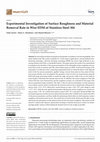 Research paper thumbnail of Experimental Investigation of Surface Roughness and Material Removal Rate in Wire EDM of Stainless Steel 304