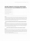 Research paper thumbnail of Racismo, trabalho e psicologia: provações ético-políticos na pandemia de Covid-19