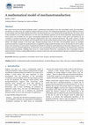 A mathematical model of mechanotransduction Cover Page