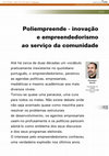 Research paper thumbnail of Poliempreende : inovação e empreendedorismo ao serviço da comunidade