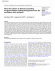 Research paper thumbnail of How the Culture in School Counseling Programs Shapes College-Going Outcomes: Do the Effects Vary by Race