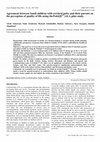 Research paper thumbnail of Agreement between Saudi children with cerebral palsy and their parents on the perception of hrqol using the pedsqlâ?¢ 3.0 parent proxy-reports and self-reports: A pilot study