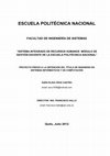 Research paper thumbnail of Sistema integrado de recursos humanos módulo de gestión docente de la Escuela Politécnica Nacional