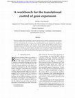 A workbench for the translational control of gene expression Cover Page