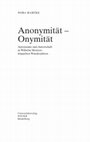 Anonymität – Onymität. Autorname und Autorschaft in Wilhelm Meisters ›doppelten Wanderjahren‹ Cover Page