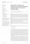 Research paper thumbnail of Information consistency as response to pre-launch advertising communications: The case of YouTube trailers