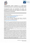 Research paper thumbnail of Undergraduate action research as a high-impact mentorship practice in community interpreting studies