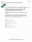 Configuration design of scalable reconfigurable manufacturing systems for part family Cover Page