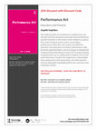 Research paper thumbnail of Performance Art - Education and Practice