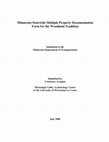 Minnesota Statewide Multiple Property Documentation Form for the Woodland Tradition Cover Page