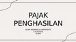 Research paper thumbnail of PPT Pajak Penghasilan