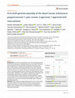 Research paper thumbnail of First draft genome assembly of the desert locust, Schistocerca gregaria