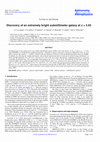 Research paper thumbnail of Discovery of an extremely bright submillimeter galaxy atz = 3.93