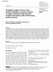 Feasibility studies of micro wind turbines installed on electric vehicles as range extenders using real-time analytical simulation with multi driving cycles scenarios Cover Page