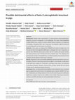 Research paper thumbnail of Possible detrimental effects of beta‐2‐microglobulin knockout in pigs