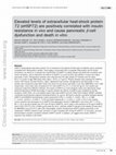 Research paper thumbnail of Elevated levels of extracellular heat-shock protein 72 (eHSP72) are positively correlated with insulin resistance in vivo and cause pancreatic β-cell dysfunction and death in vitro